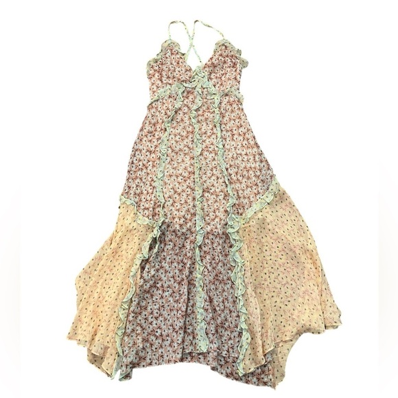 Rebecca Taylor Lucia Silk Floral Ruffle Midi Dress – Size 4 - Picture 12 of 16